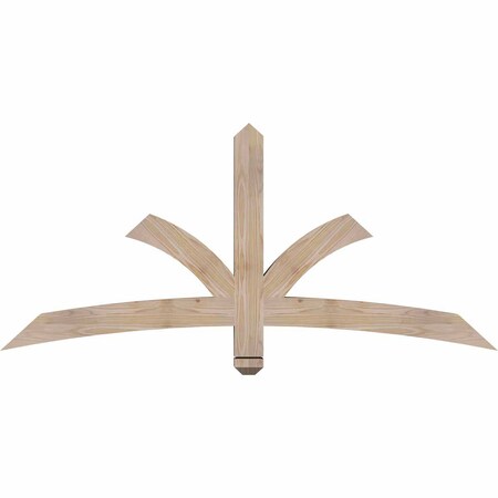 Ekena Millwork Davenport Smooth Timber Gable Bracket, Douglas Fir, 60"W x 27"H x 3 1/2"D x 3 1/2"F, 11/12 Pitch GBW060X27X0404DAV00SDF